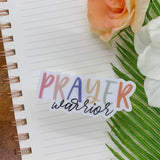 Prayer Warrior Clear Sticker