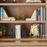 Marble And Wood Bookends