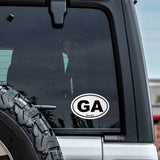 Georgia GA State Oval Sticker Vinyl Decal: 3"