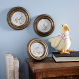 Garden Friends Round Framed Art