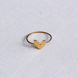 Minimalist Ring with Heart