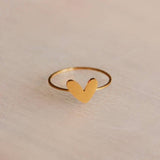 Minimalist Ring with Heart