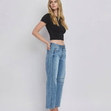 Tingle High Rise Barrel Leg Jeans