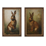 14" Vintage Rabbit Framed Wall Art