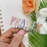 Prayer Warrior Clear Sticker
