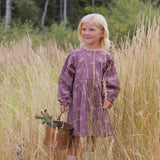Puff Sleeve Dress- Orchid Blooms