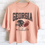 Georgia Football graphic Long Crop Top