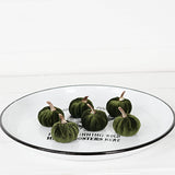 Bag of 6 Green Velvet Mini Pumpkins