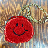 Smiley Face Plush Kids Children Handbag Purse