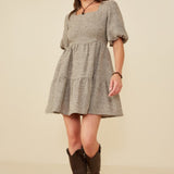 Beth Square Neck Bubble Dress - As Is (seams are stretched)