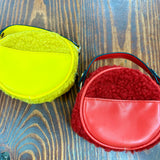Smiley Face Plush Kids Children Handbag Purse