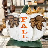 Fall Wooden Porch Pumpkin