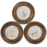 Garden Friends Round Framed Art