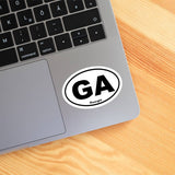 Georgia GA State Oval Sticker Vinyl Decal: 3"