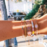 Stainless steel multi-layer bracelet - gold
