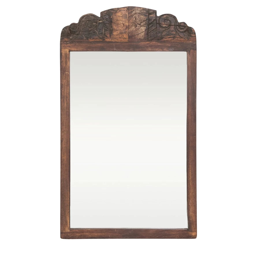 Found Reclaimed Wood Framed Wall Mirror (Each One Will Vary)