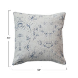 Square Cotton & Linen Printed Pillow (Each One Will Vary)