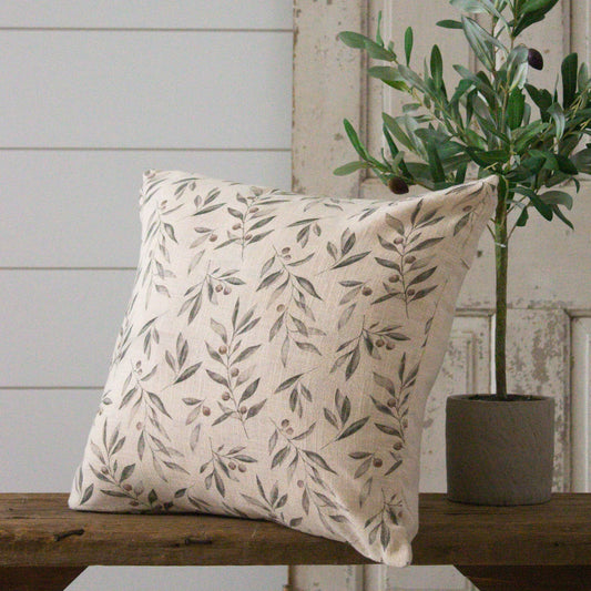 Scattered Olive Branches Pillow