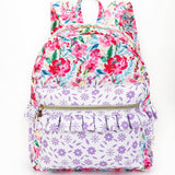 Hot Pink Flower Girls Ruffle Backpack