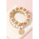 Ivory Mixed Beaded Bracelet Set