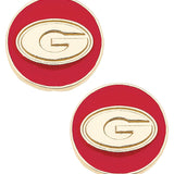 Georgia Bulldogs Logo Circle Stud Earrings