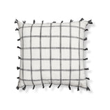 Tassel Check Pillow Black Multi