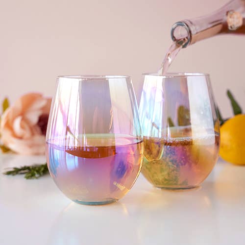 Luster Stemless Wine Glass Set of 2 by Twine