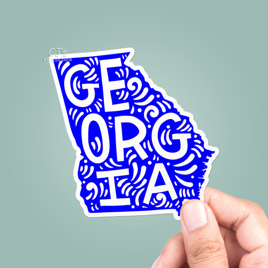 Georgia State Colorful Sticker Vinyl Decal