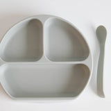 Silicone Suction Plate With Lid and Spoon | Multiple Colors