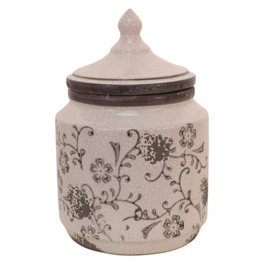 Small Distressed Porcelain Cookie Jar
