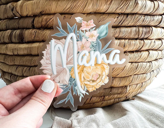 3.5" Floral Mama Sticker