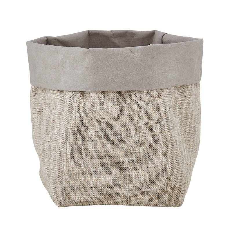 Grey Linen Bread Pouch
