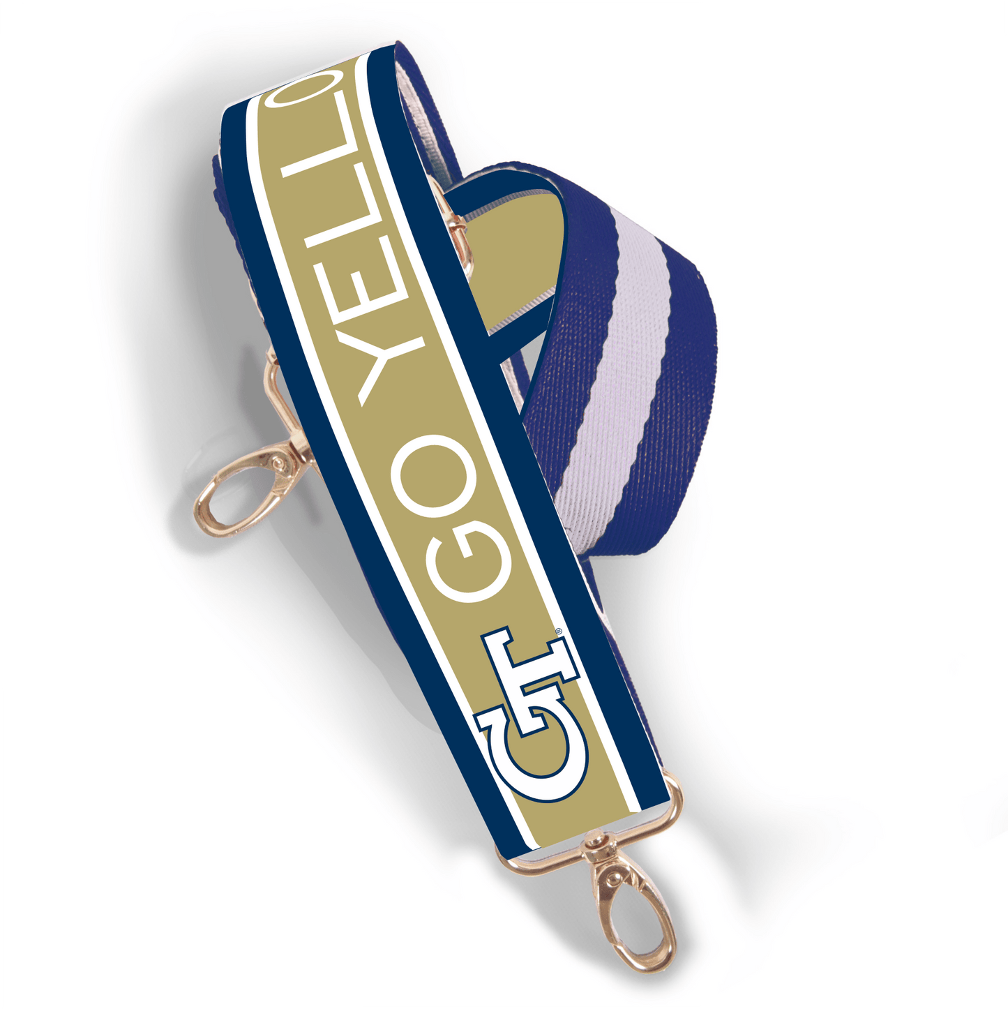 Reversible Patterned Shoulder Strap 1.5" - Georgia Tech