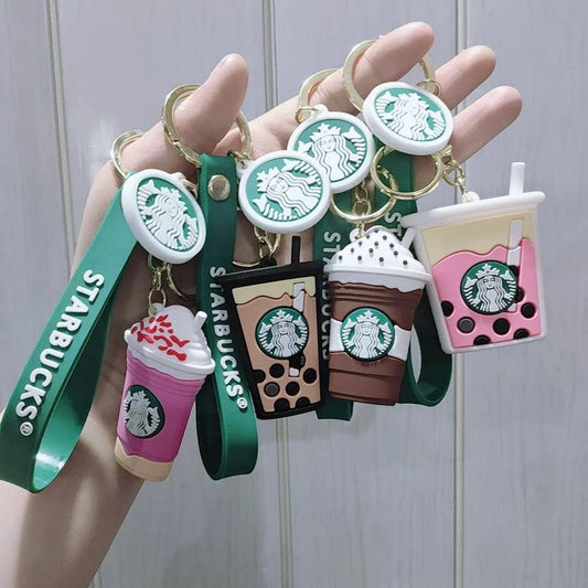 Starbucks charm keychains