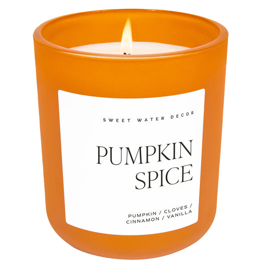 Pumpkin Spice 15 oz Soy Candle, Matte Jar