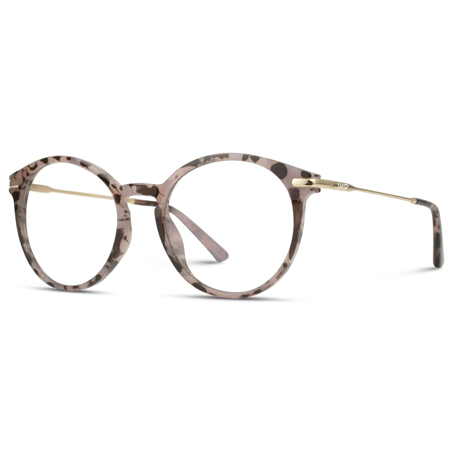 Stella Modern Women's Round Blue Light Glasses | Pink Tortoise