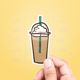 Coffee Frappe Sticker Vinyl Decal: 3"