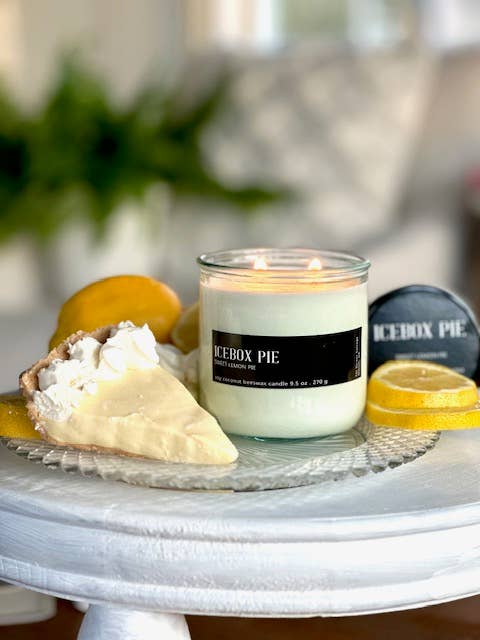Icebox Pie ~ Lemon Pie Candle Recycled Glass: Small