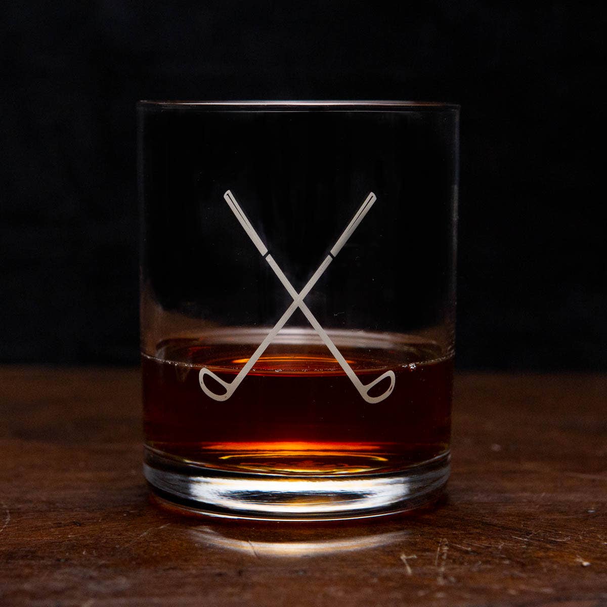 Golf Rocks Glass Gift Set Clear 13oz
