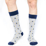Men's Wall Street Socks Gray/Navy/Gold One Size