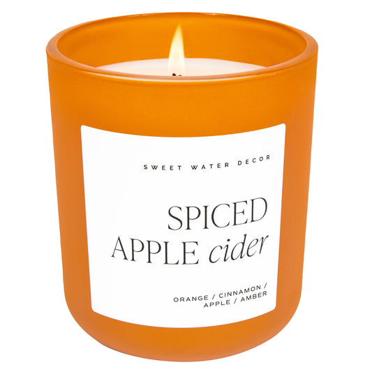 Spiced Apple Cider 15 oz Soy Candle, Matte Jar