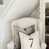 Personalized Vintage Numbers Pillow