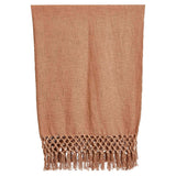 Woven Cotton Throw w/ Crochet & Fringe