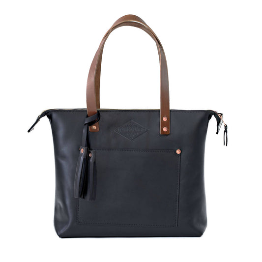 Genuine Leather Lifetime Tote - Zippered