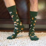Men's Camping Socks - Green/Orange/Blue