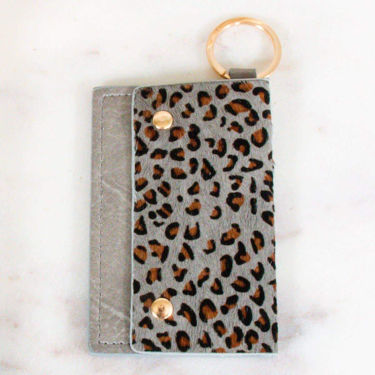 Caila Leather Cardholder W/ Snaps | Multiple Colors