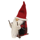 Skiing Santa Felted Ornament