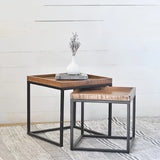 Set of 2 Nesting Square Side Tables