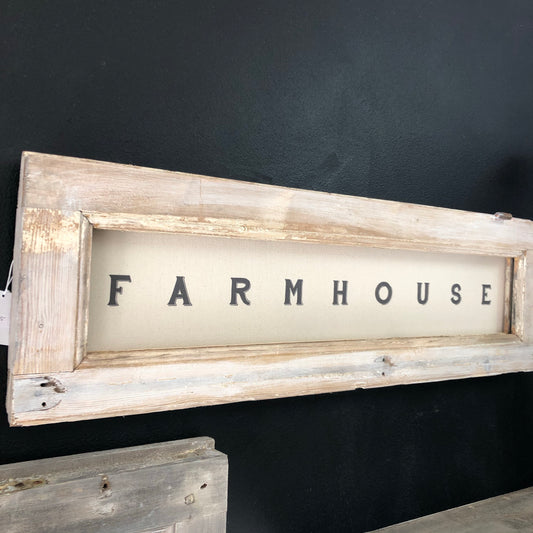 Farmhouse Window Natural Fabric | Long & Skinny