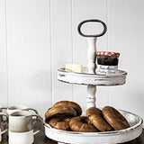 Distressed Two-Tier Tray Cream
